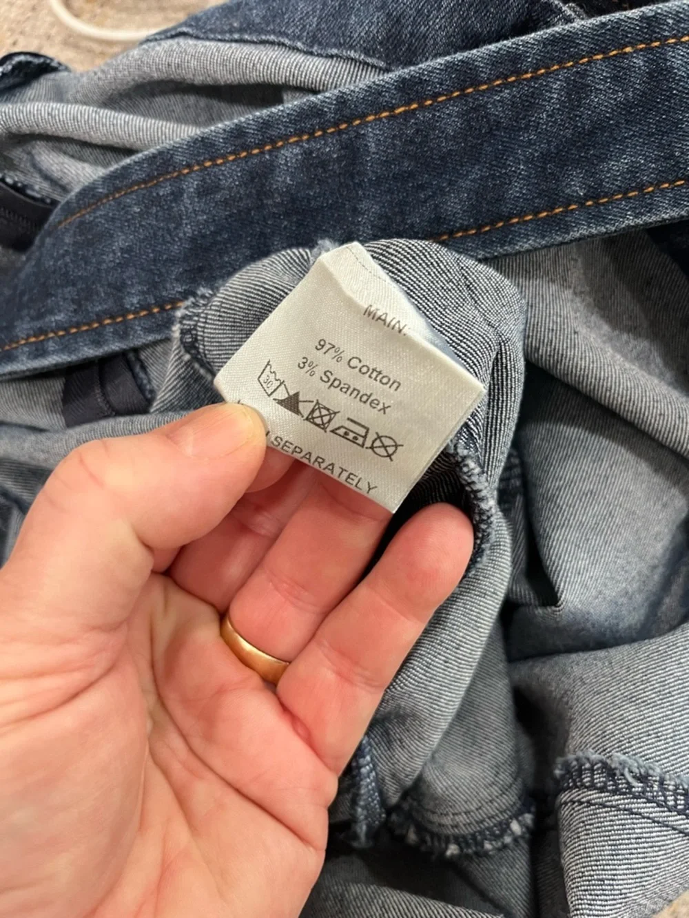 Bright & Beautiful shortalls jumper stretch denim jumpsuit Size 16 - Picture 8 of 9